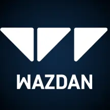 โลโก้ Wazdan ตัวอักษรสีขาวบนพื้นน้ำเงินเข้ม แถบโลโก้ค่ายหน้าแรก